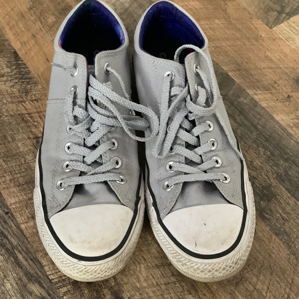 gray outside..  galaxy inside converse! Size 11